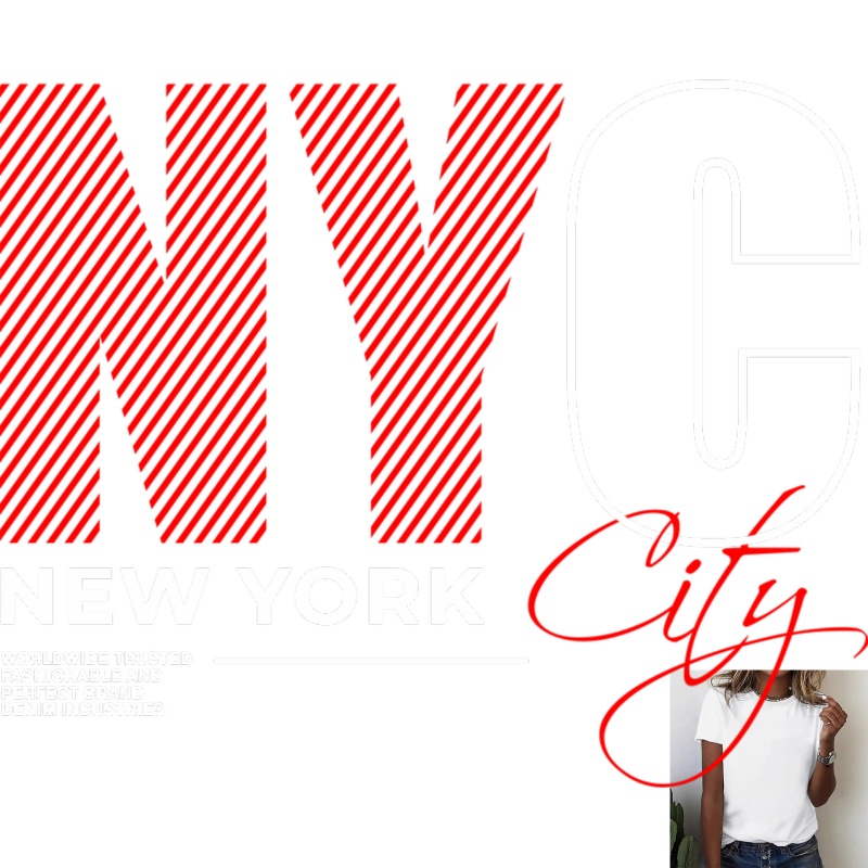NYC Letter Stripe Heat - Trans - Street Fashion Nyc ulasan dan harga
