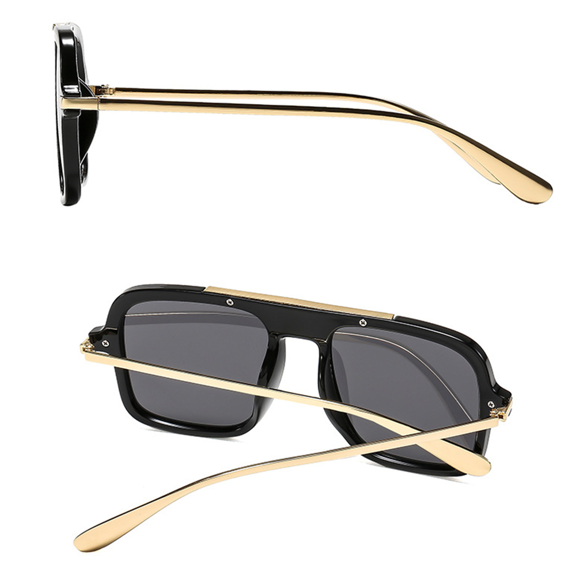 Luxury Brand Square Sunglasses - Street Fashion Photoshoot ulasan dan harga