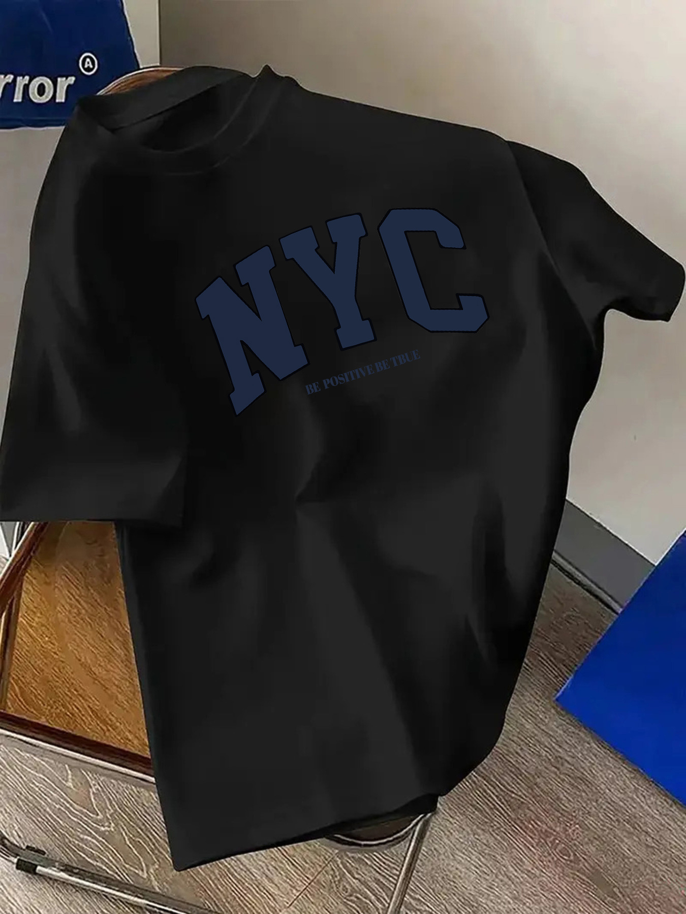 NYC Letter Print Round Neck Sh - Street Fashion Nyc ulasan dan harga