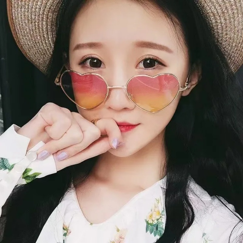 Fashion Heart Shaped Metal Sun - Street Fashion Vintage ulasan dan harga
