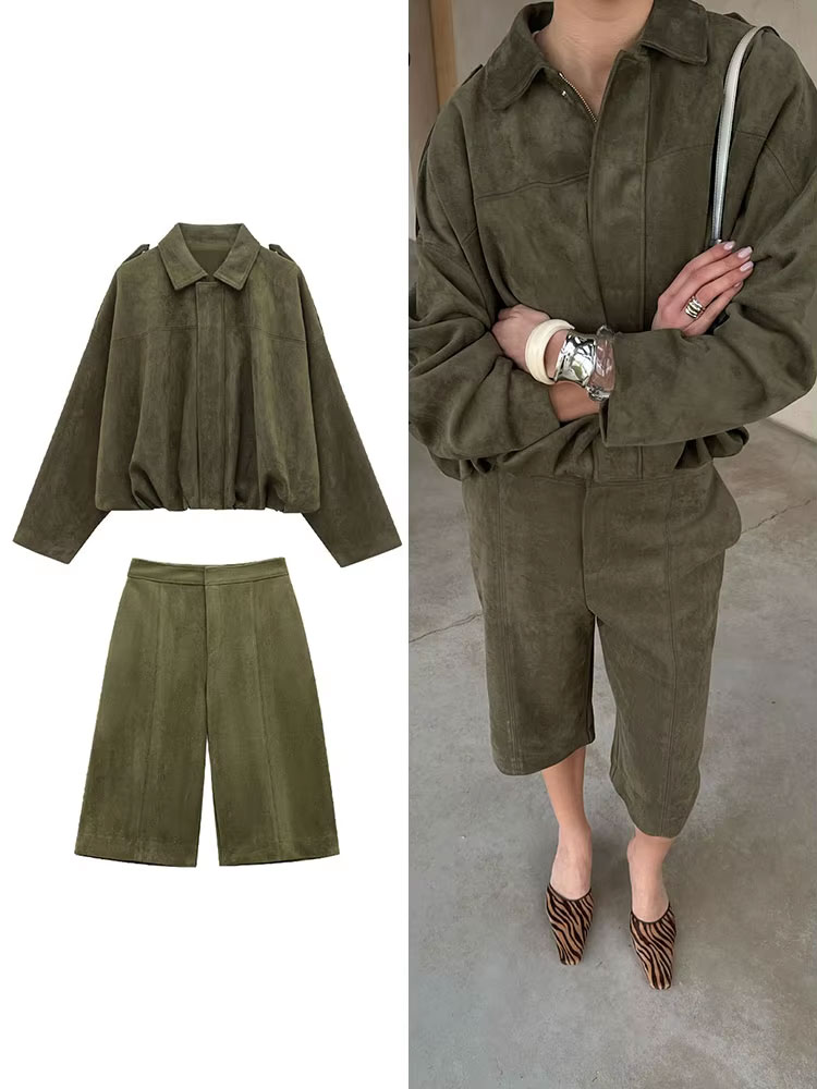 HH Female Street Fashion Suede - Street Fashion Jacket ulasan dan harga