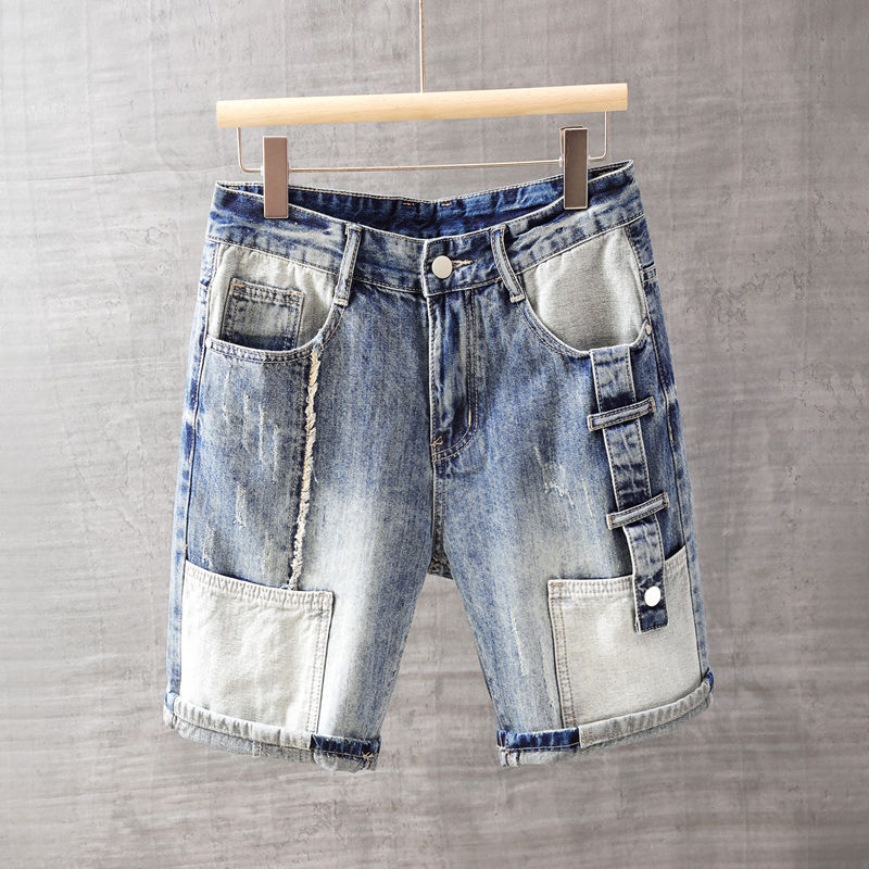 Men's Short Jeans Pants with P - Street Fashion Jeans Men ulasan dan harga