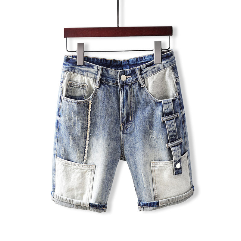 Men's Short Jeans Pants with P - Street Fashion Jeans Men ulasan dan harga