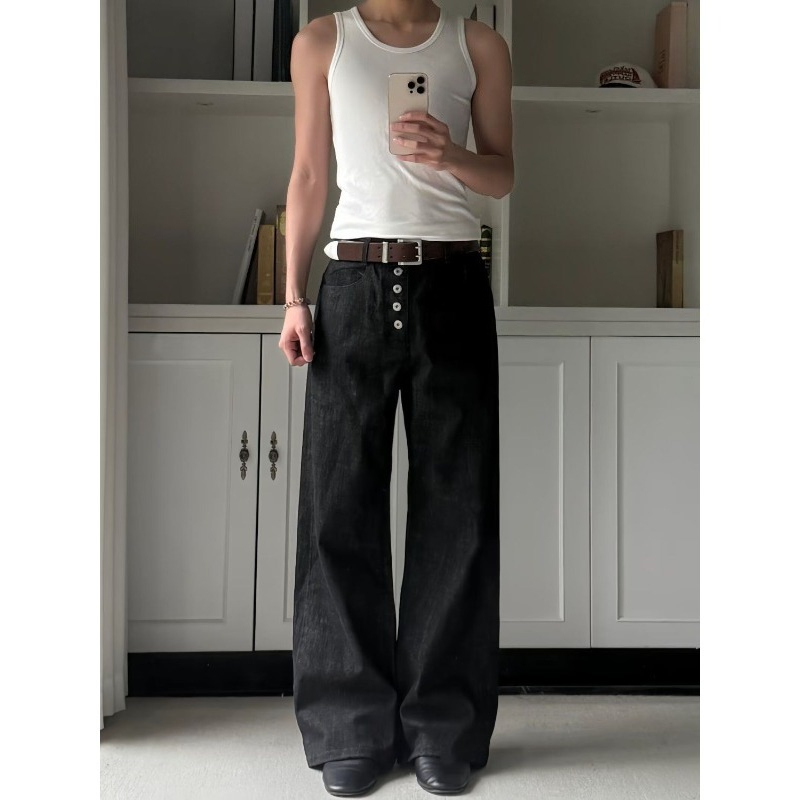 Mens Jeans Harajuku Summer Let - Street Fashion Jeans Men ulasan dan harga