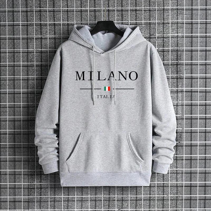 Italy Milan Fashion Men's Hood - Street Fashion In Milan ulasan dan harga