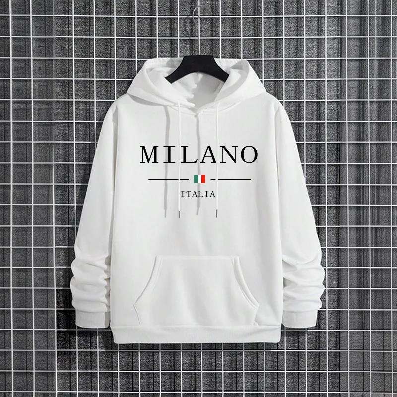 Italy Milan Fashion Men's Hood - Street Fashion In Milan ulasan dan harga