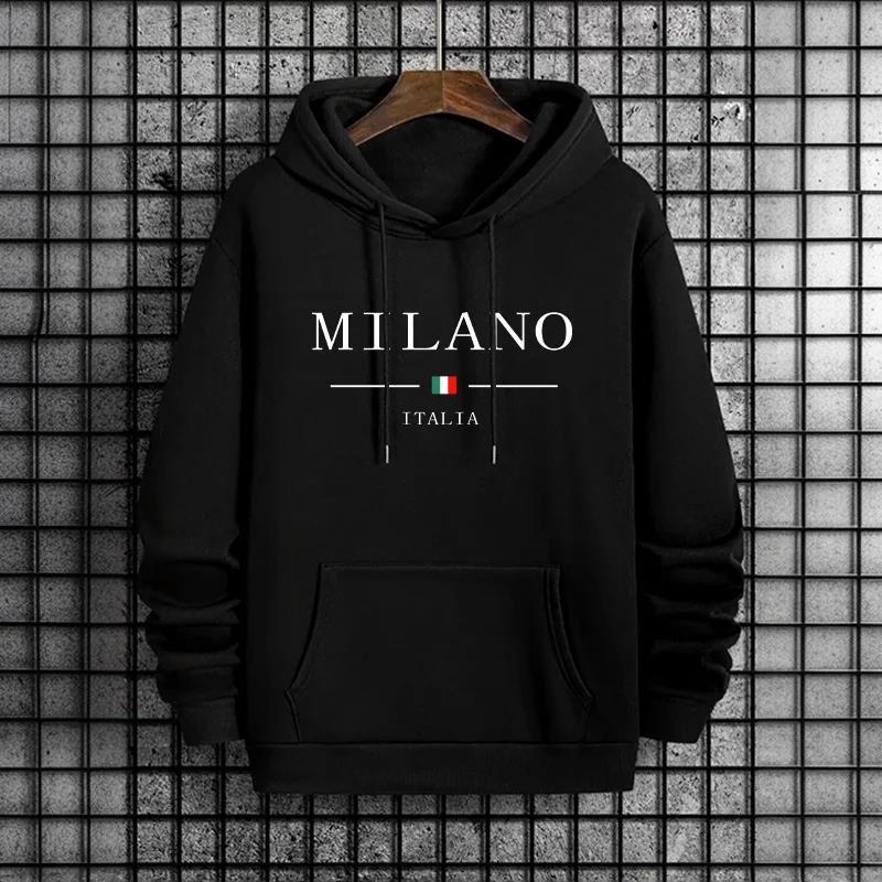Italy Milan Fashion Men's Hood - Street Fashion In Milan ulasan dan harga