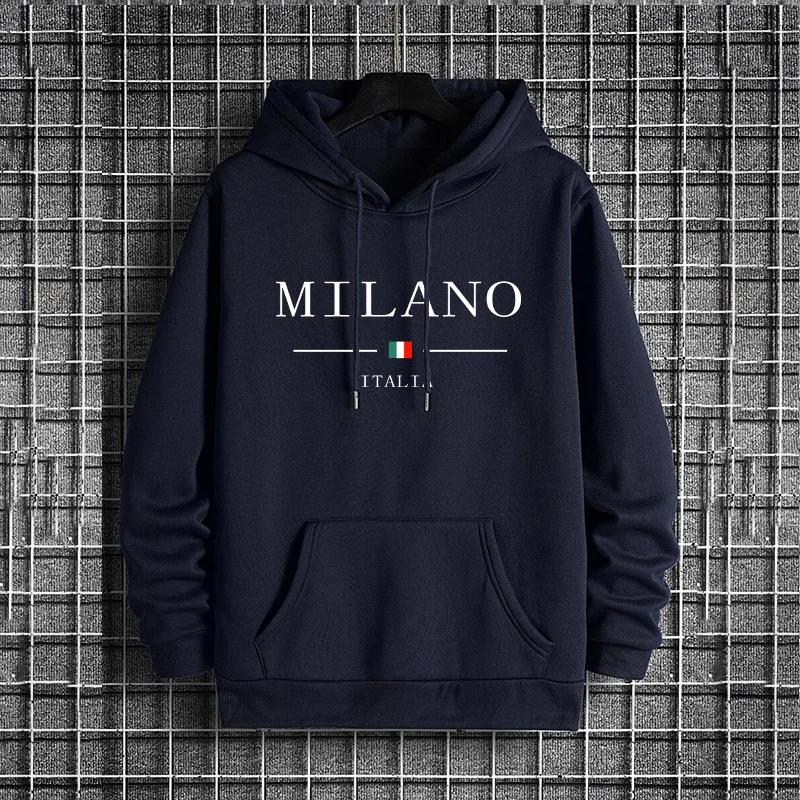 Italy Milan Fashion Men's Hood - Street Fashion In Milan ulasan dan harga