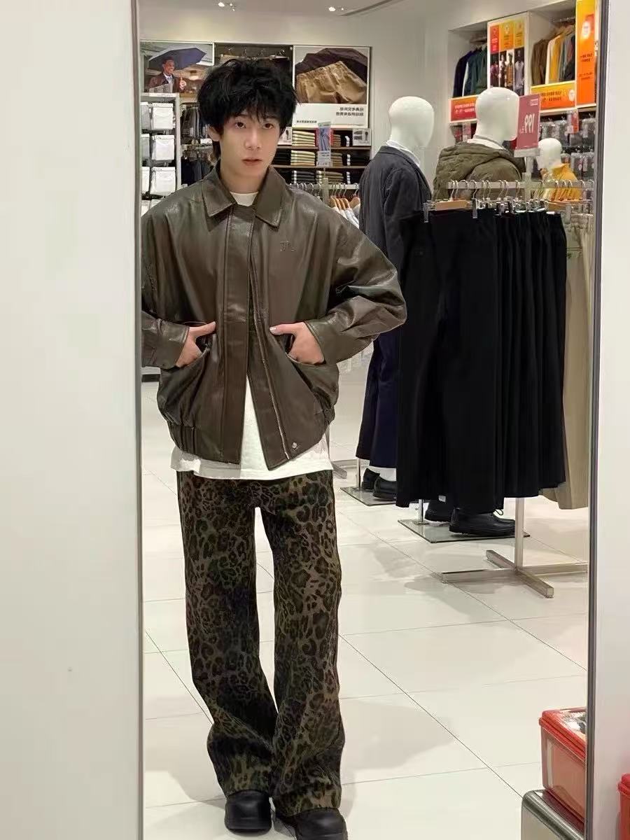Korean Harajuku retro QICHE me - Street Fashion Jeans Men ulasan dan harga