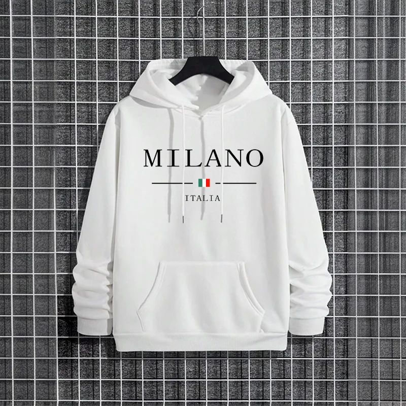 Italy Milan Fashion Men's Hood - Street Fashion In Milan ulasan dan harga