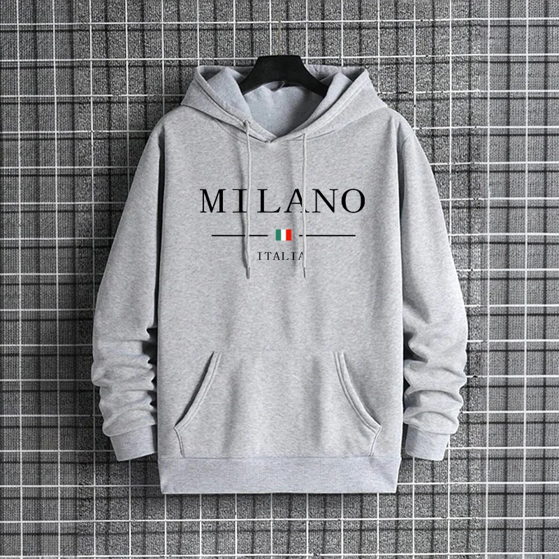 Italy Milan Fashion Men's Hood - Street Fashion In Milan ulasan dan harga