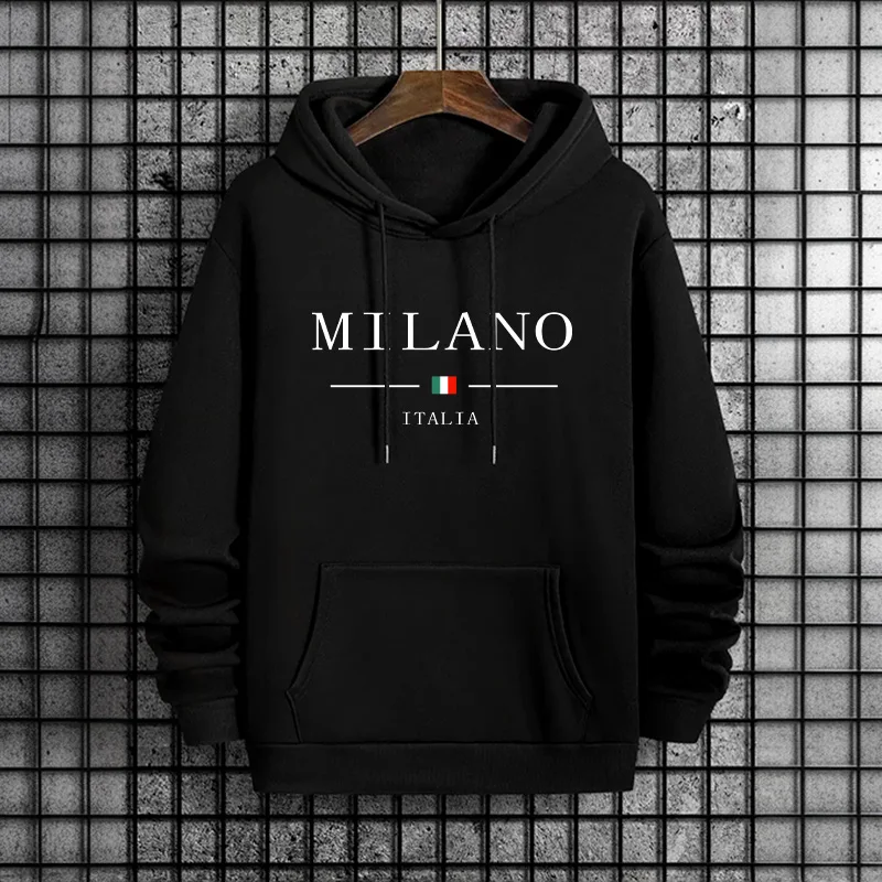 Italy Milan Fashion Men's Hood - Street Fashion In Milan ulasan dan harga