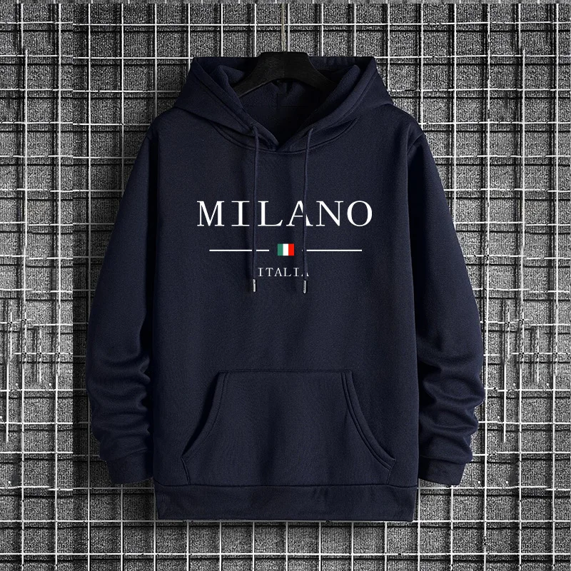 Italy Milan Fashion Men's Hood - Street Fashion In Milan ulasan dan harga