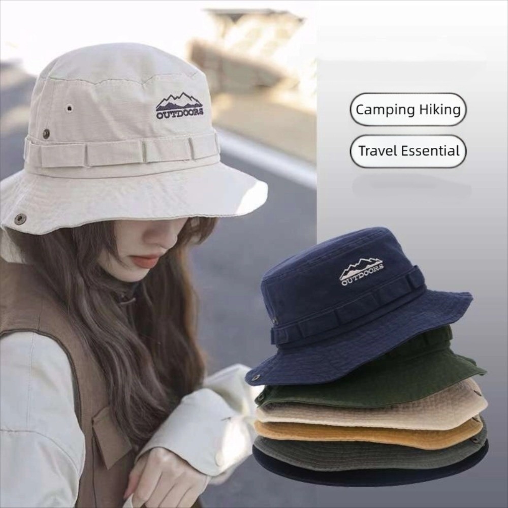 Camping Mountain Climbing Hat  - Bucket Hat Embroidered ulasan dan harga