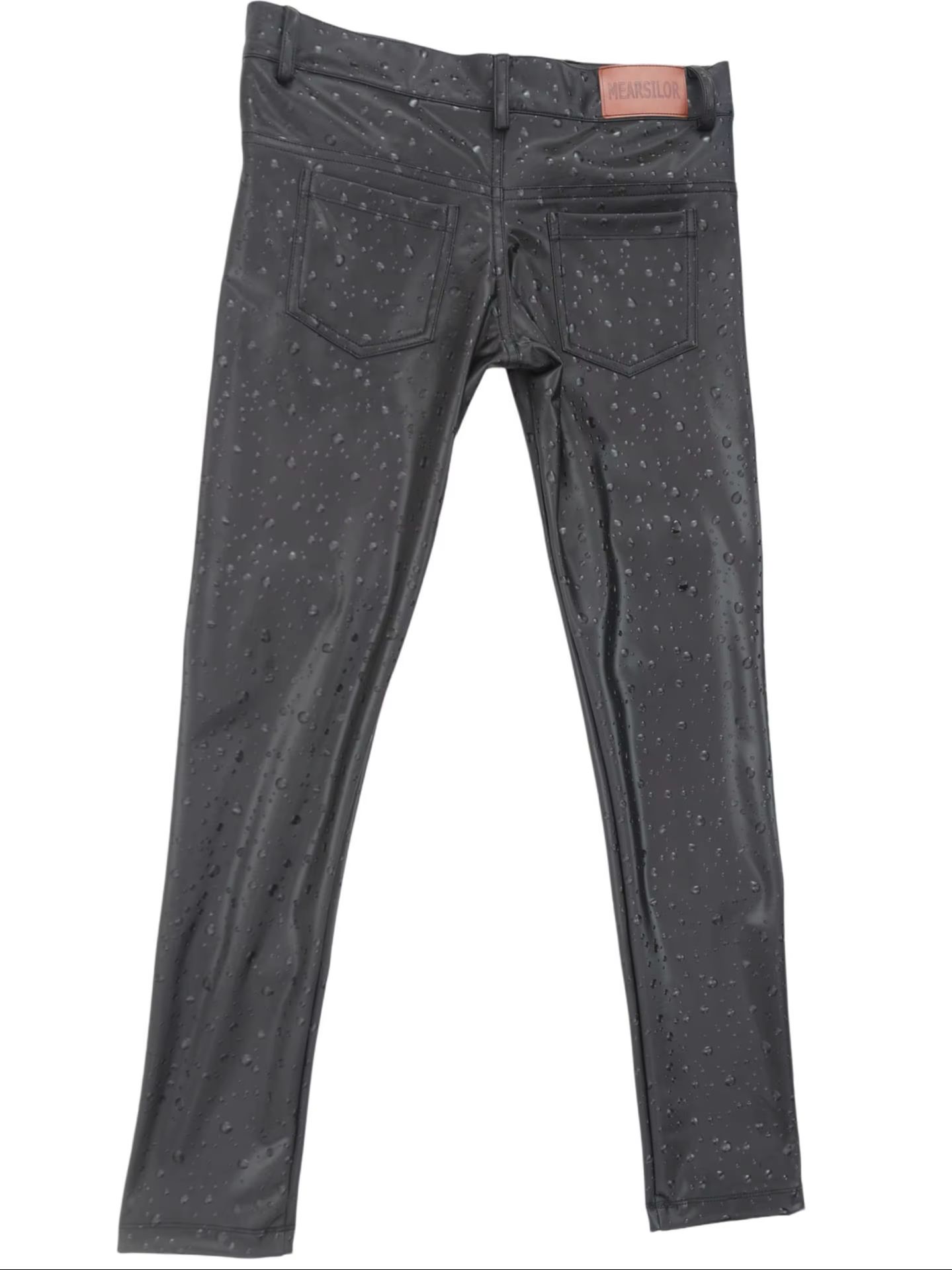 3D Water Drop Print Elastic PU - Street Fashion Jeans Men ulasan dan harga