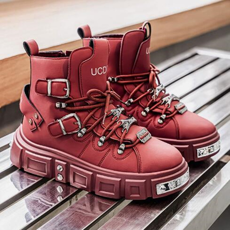 Fashion Rivet Black High top S - Street Fashion Luxury ulasan dan harga