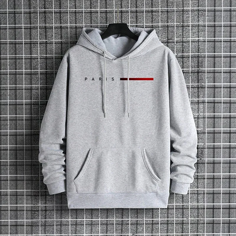 Trendy Mens Hooded Sweatshirt  - Street Fashion Paris 2025 ulasan dan harga